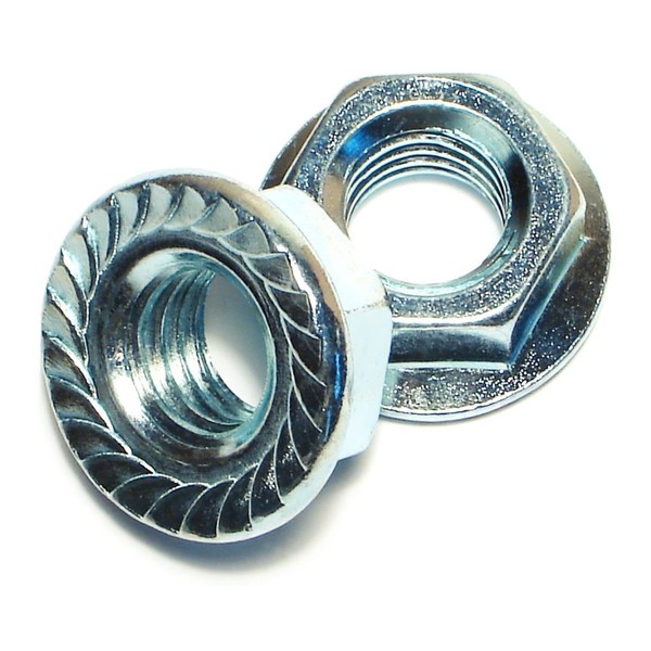 Midwest Fastener Flange Nut, 1/2"-13, Steel, Zinc Plated, 12 PK 63555